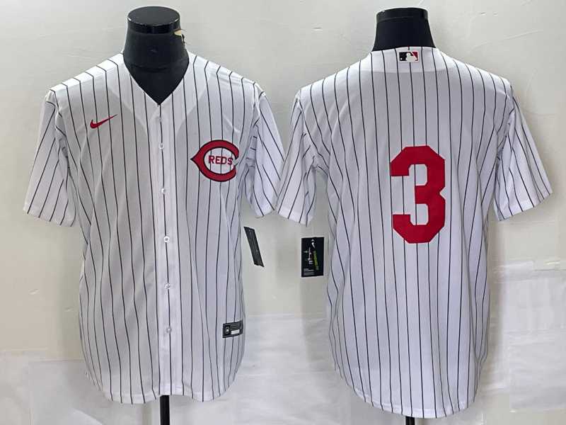 Mens Cincinnati Reds #3 Scooter Gennett White Field of Dreams Stitched Baseball Jersey